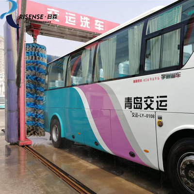 Risense 7 Brushes Full Automatic Truck Wash System Bus Wash Price for Sale 24000*5114mm 250l/bus 25ml/bus 8.86kw >1500W CB-730