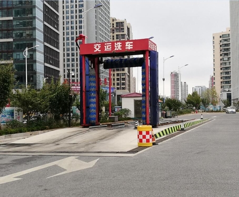 Risense Mobile Rollover Type High Pressure Bus Wash System Automatic Truck Wash Machine for Sale 24000*5114mm 250l/bus 25ml/bus