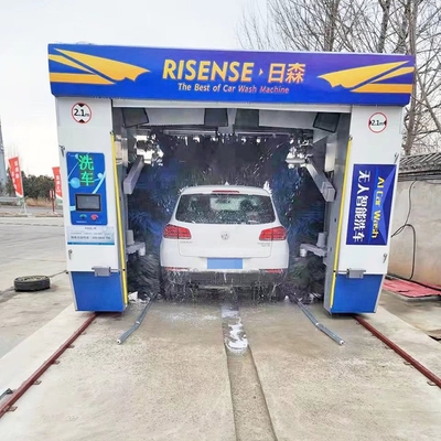 Risense Full Automatic Brush Washing Rollover Car Wash with air Dryer for Sale in Germany