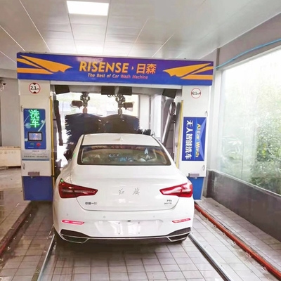 Risense Full Automatic Brush Washing Rollover Car Wash with air Dryer for Sale in Germany