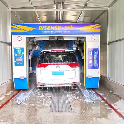 Risense Full Automatic Brush Washing Rollover Car Wash with air Dryer for Sale in Germany