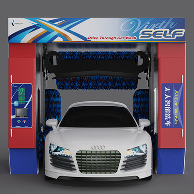Risense CE Certified High Pressure 5 Brushes Rollover Automatic Car Wash Machine for Sale in Germany with Wheel Brushes