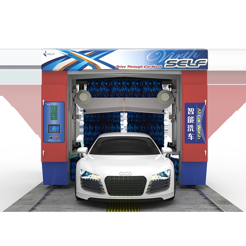 Risense 5 Brushes Full Automatic High Pressure Water Rollover  Professional Automatic Car Wash Machine with air Dryer(CF-360)